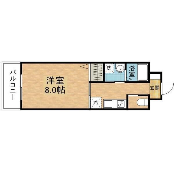 エヴァーグリーン思案橋 507｜長崎県長崎市丸山町(賃貸マンション1K・5階・27.00㎡)の写真 その2