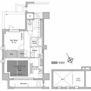 プライムメゾン高見 304｜愛知県名古屋市千種区高見２丁目(賃貸マンション1LDK・3階・56.25㎡)の写真 その2