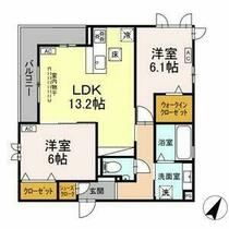 Ｄ－ｓｑｕａｒｅつつじが丘Ｉ 101 ｜ 愛知県豊橋市つつじが丘３丁目（賃貸アパート2LDK・1階・61.77㎡） その2