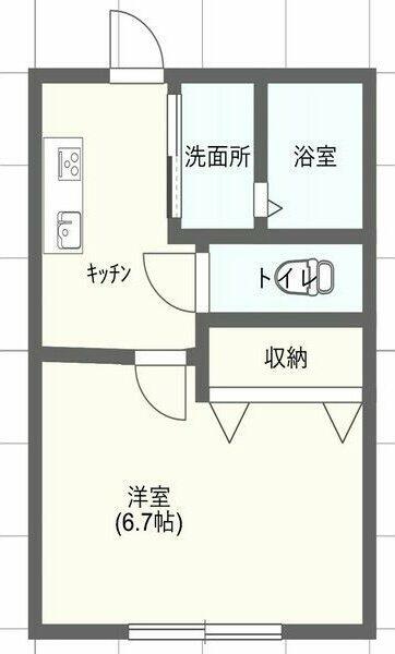 ルーチェ石浜 206｜愛知県知多郡東浦町大字石浜字中子新田(賃貸アパート1K・2階・23.20㎡)の写真 その2