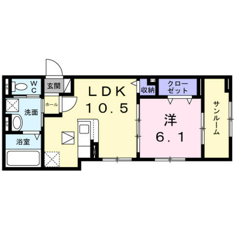 ＥＣＯ　ＧＬＡＮＺ｜兵庫県尼崎市瓦宮１丁目(賃貸アパート1LDK・1階・45.66㎡)の写真 その2