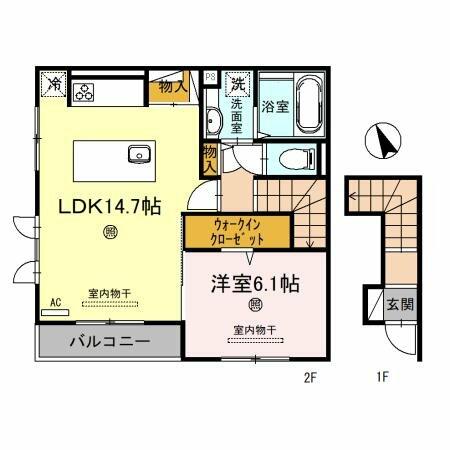 アプリコット荘｜和歌山県和歌山市島崎町４丁目(賃貸アパート1LDK・2階・52.73㎡)の写真 その2