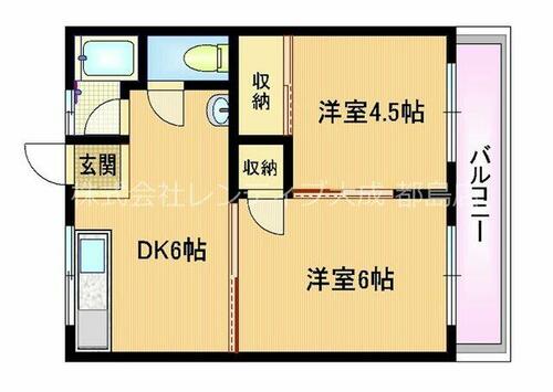 大阪府大阪市都島区大東町２丁目（マンション）の賃貸物件の間取り