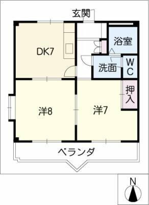 ファミール雪見｜愛知県名古屋市昭和区雪見町３丁目(賃貸マンション2DK・2階・48.60㎡)の写真 その2