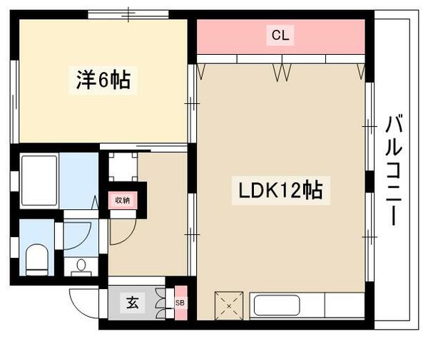 高見パピルス 301｜愛知県名古屋市千種区高見１丁目(賃貸マンション1LDK・3階・45.43㎡)の写真 その2