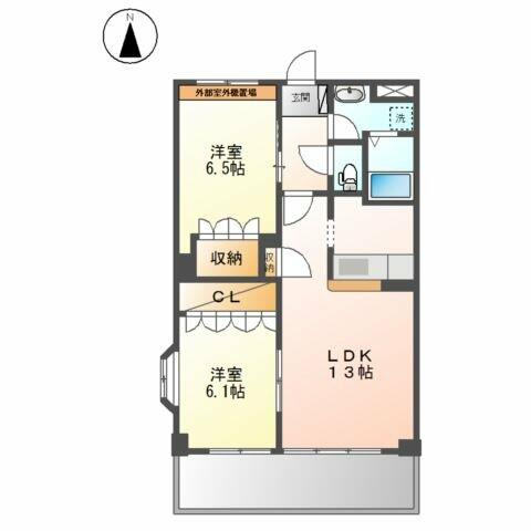 ウッドヴィレッジⅡ｜岐阜県本巣郡北方町柱本南２丁目(賃貸マンション2LDK・5階・57.75㎡)の写真 その2