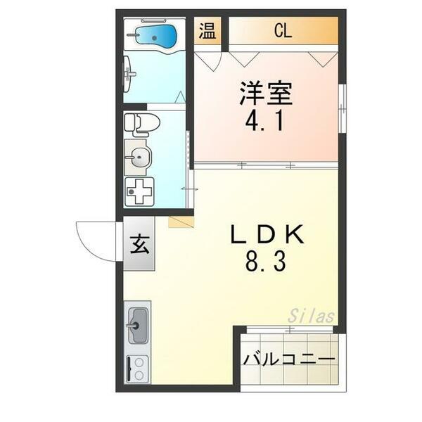 メゾン・オークルⅠ 203｜大阪府大阪市住之江区粉浜２丁目(賃貸アパート1LDK・2階・29.03㎡)の写真 その2