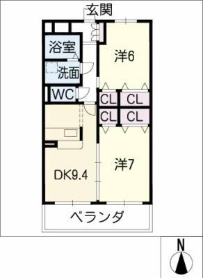 エクセルフローラ｜三重県四日市市日永５丁目(賃貸マンション2DK・4階・55.86㎡)の写真 その2