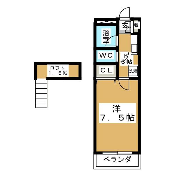 サンスイート八乙女｜宮城県仙台市泉区みずほ台(賃貸アパート1K・2階・23.00㎡)の写真 その2