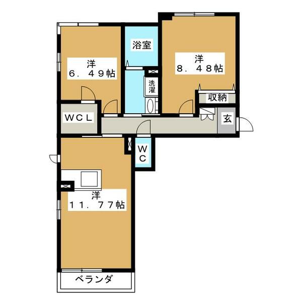 ＭａｓｔＴｏｗｎ若宮 105｜長野県長野市若宮２丁目(賃貸マンション2LDK・1階・63.80㎡)の写真 その2