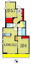 リッツ新宿 206 ｜ 千葉県千葉市中央区新宿２丁目（賃貸マンション2LDK・2階・58.48㎡） その2