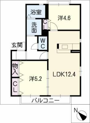 桜館｜愛知県名古屋市瑞穂区日向町３丁目(賃貸アパート2LDK・2階・52.54㎡)の写真 その2