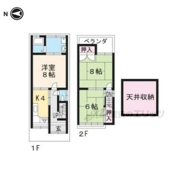 京都府京都市右京区太秦宮ノ前町(賃貸一戸建3K・--・55.89㎡)の写真 その2