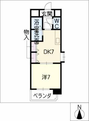 メゾン砂田橋｜愛知県名古屋市東区大幸４丁目(賃貸マンション1DK・5階・33.00㎡)の写真 その2