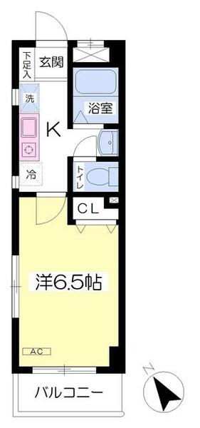 オータムスクウェアヴィレッジ S308｜東京都八王子市左入町(賃貸マンション1K・3階・21.33㎡)の写真 その2