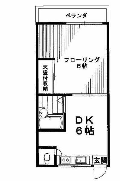 東京都新宿区高田馬場４丁目(賃貸マンション1DK・2階・24.18㎡)の写真 その2