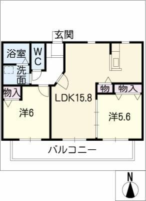 ブランシュール｜愛知県碧南市福清水町２丁目(賃貸アパート2LDK・2階・60.25㎡)の写真 その2