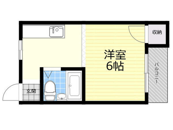 ハイツ東邦｜大阪府大阪市此花区春日出中１丁目(賃貸マンション1DK・2階・16.00㎡)の写真 その2