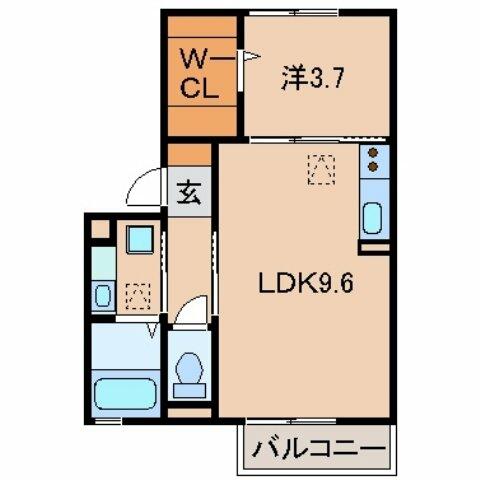 和歌山県和歌山市毛見(賃貸アパート1LDK・1階・35.32㎡)の写真 その2