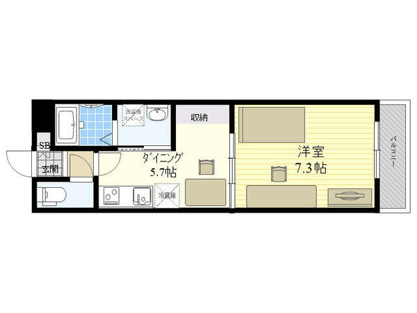 愛知県名古屋市昭和区鶴舞２丁目(賃貸マンション1DK・8階・30.60㎡)の写真 その2