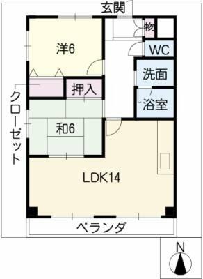 シャンポールはるⅡの間取り