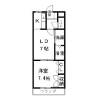 あすかⅡ  ｜ 岐阜県羽島郡岐南町徳田９丁目（賃貸アパート1LDK・1階・39.60㎡） その2