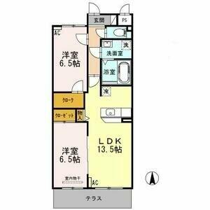 グランドパレス 102｜三重県鈴鹿市住吉１丁目(賃貸マンション2LDK・1階・61.65㎡)の写真 その2