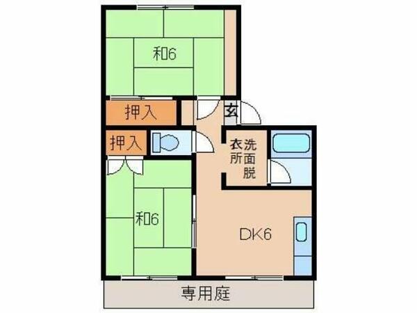 タウニィ出口｜和歌山県和歌山市納定(賃貸アパート2DK・1階・42.93㎡)の写真 その2
