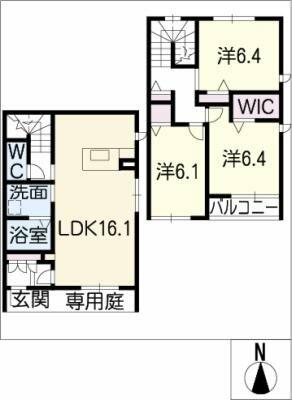 ウッドリバー｜愛知県豊橋市花田町字西郷(賃貸タウンハウス3LDK・--・85.00㎡)の写真 その2