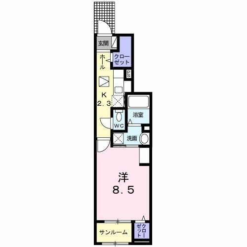 ハピネス　ビレッジ　３ 106｜愛知県西尾市羽塚町大道東(賃貸アパート1K・1階・35.00㎡)の写真 その2