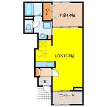 マーキュリー築捨 103 ｜ 岐阜県大垣市築捨町１丁目（賃貸アパート1LDK・1階・44.71㎡） その2