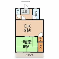 グリーンハイツ一正  ｜ 和歌山県和歌山市松江中１丁目（賃貸マンション1DK・3階・32.50㎡） その2