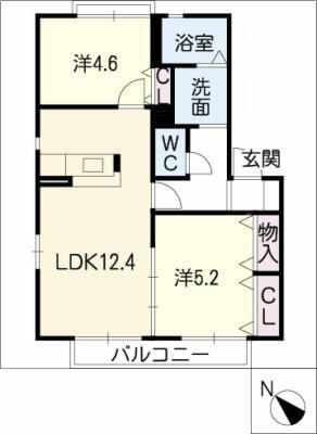 桜館｜愛知県名古屋市瑞穂区日向町３丁目(賃貸アパート2LDK・2階・52.54㎡)の写真 その2