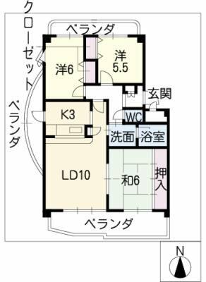 クレスト壱番館の間取り