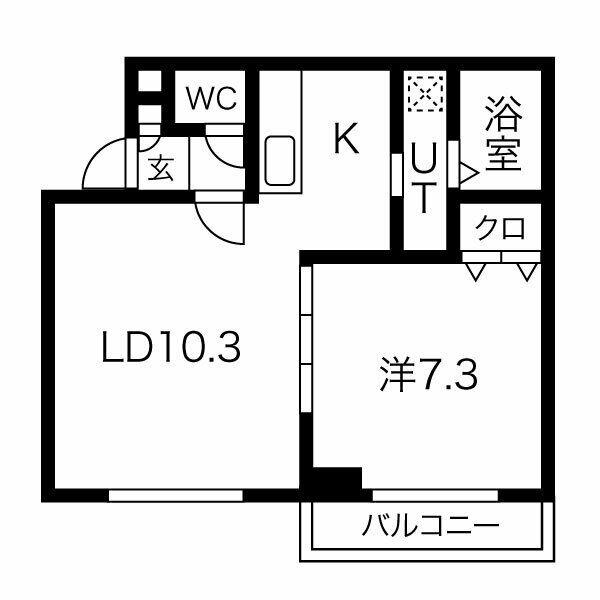 北海道札幌市白石区菊水三条１丁目(賃貸マンション1LDK・4階・48.29㎡)の写真 その2