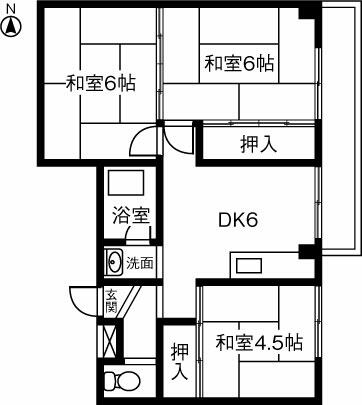 ハイツ吉田301の間取り