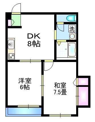 東京都板橋区桜川２丁目(賃貸マンション2DK・2階・46.77㎡)の写真 その2