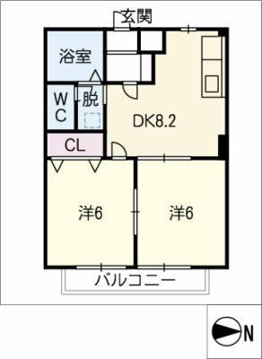 ハピネス西天の間取り