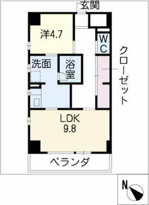 ＬＩＢＥＲＡＬ｜愛知県春日井市鳥居松町５丁目(賃貸マンション1LDK・8階・51.30㎡)の写真 その2