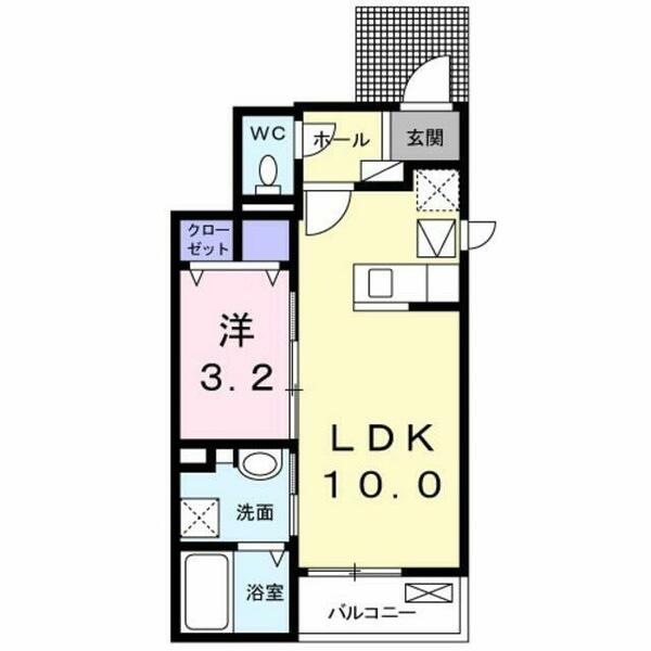 ル・フォンテーヌＡ 103｜神奈川県横浜市都筑区東山田１丁目(賃貸アパート1LDK・1階・33.49㎡)の写真 その2