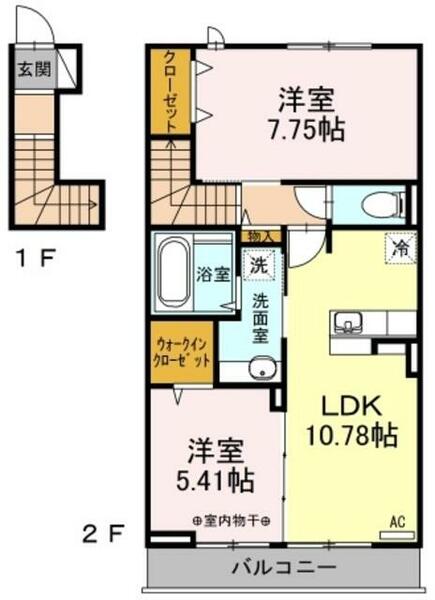 ビヴェール｜東京都江戸川区本一色１丁目(賃貸アパート2LDK・2階・59.57㎡)の写真 その2