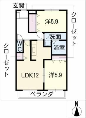 サンタウン弐番館の間取り