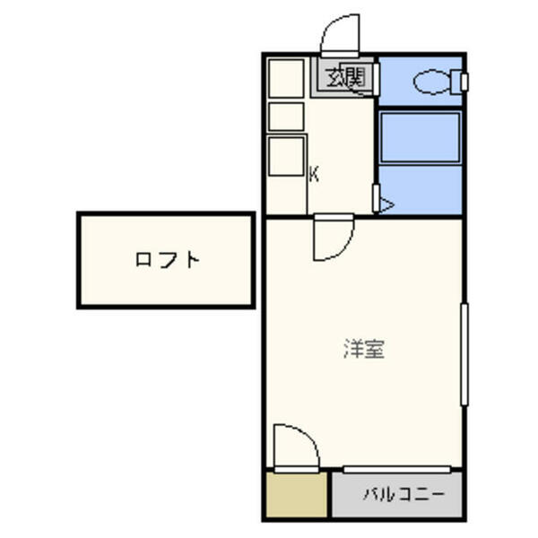 ブラッサムＴＪＮ 105｜福岡県福岡市中央区唐人町２丁目(賃貸アパート1K・1階・18.88㎡)の写真 その2