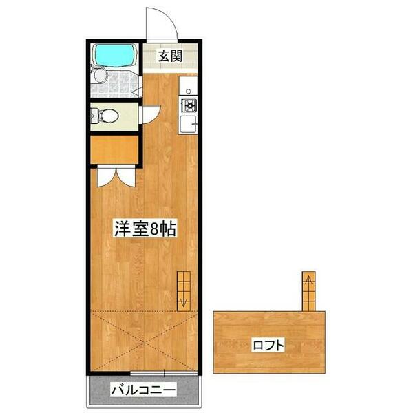 チェリーハイツ　Ａ棟｜福岡県糟屋郡志免町志免３丁目(賃貸アパート1R・2階・22.68㎡)の写真 その2