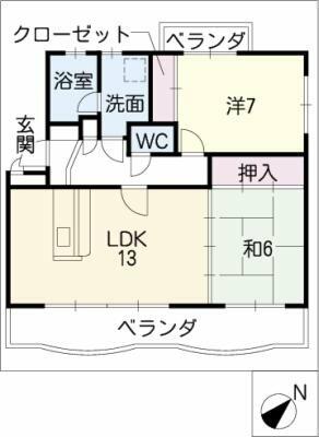 リバービレッジ椎木｜愛知県豊川市為当町椎木(賃貸マンション2LDK・1階・60.02㎡)の写真 その2