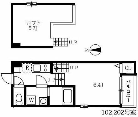 ハーモニーテラス姫宮町 102｜愛知県名古屋市瑞穂区姫宮町１丁目(賃貸アパート1K・1階・20.04㎡)の写真 その2