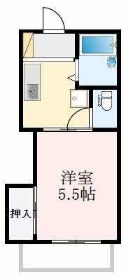 大阪府富田林市喜志町１丁目（アパート）の賃貸物件の間取り