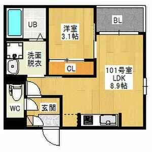 ＲＥＧＡＬＥＳＴナゴヤドーム南｜愛知県名古屋市千種区清明山２丁目(賃貸アパート1LDK・1階・30.57㎡)の写真 その2