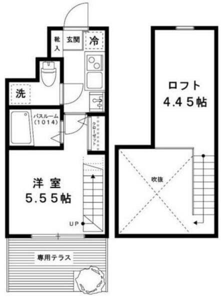 フレクション千歳船橋｜東京都世田谷区船橋１丁目(賃貸アパート1K・1階・17.78㎡)の写真 その2