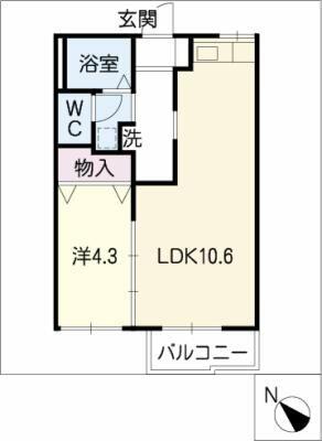 ビーファイブ野白｜愛知県江南市野白町東千丸(賃貸アパート1LDK・2階・35.00㎡)の写真 その2